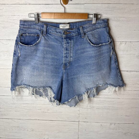 Abercrombie & Fitch Shorts Womens Size 33/16 Curve Love Cut Off Button Fly - Picture 3 of 16